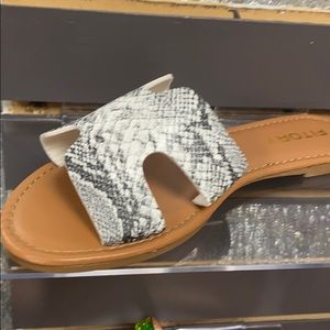 Snake print sandals